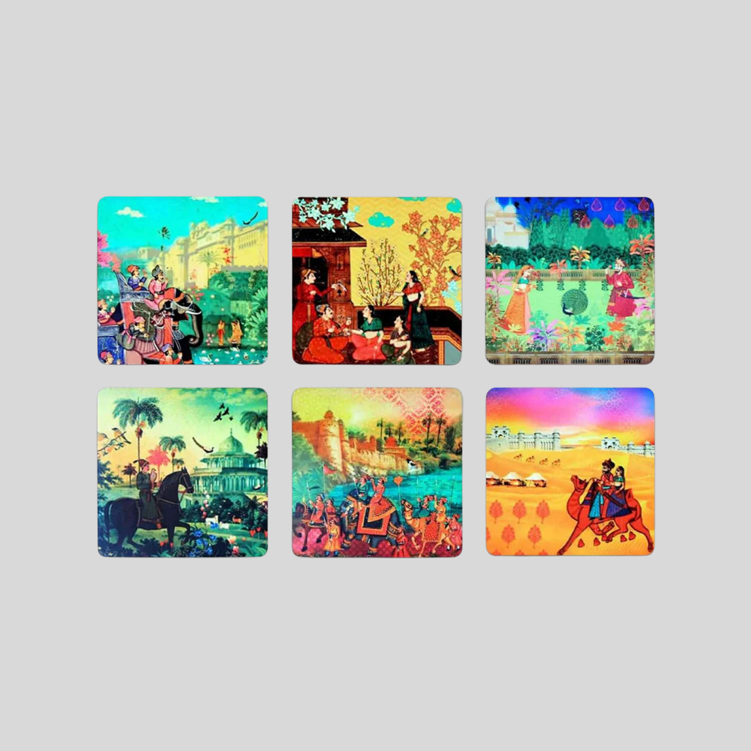 Indian Art Coaster Set of 6