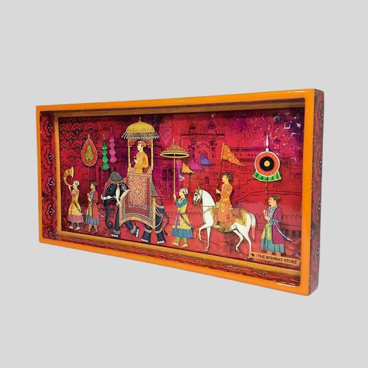 King Procession Rectangle Enamel Medium Tray