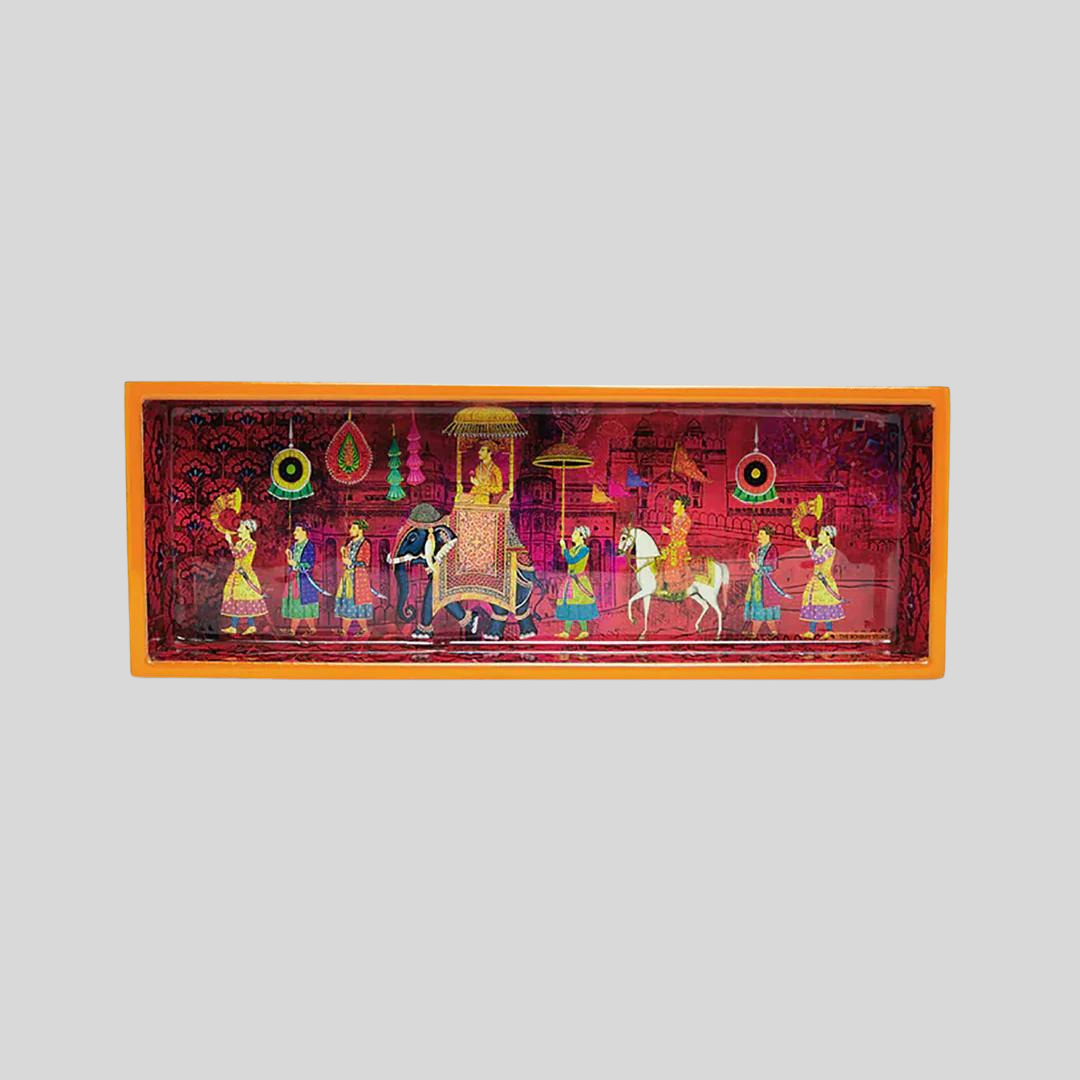 King Procession Rectangle Enamel Small Tray