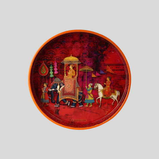 King Procession Enamel Round Tray