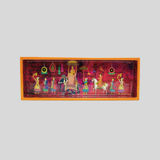 King Procession Rectangle Enamel Pen Tray