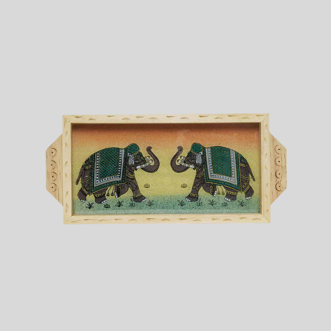 MDF Tray with Gemstone Painting (Assorted Prints)